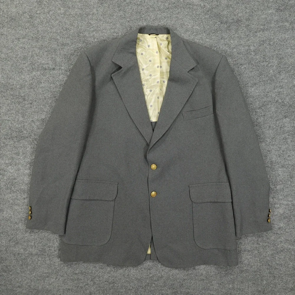 Vintage The‎ Classic Collection Sport Coat Mens 48 Gray Two Button Sears Blazer